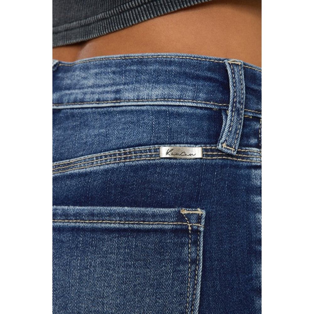 Kan Can High Rise Cuff Bermuda Jeans - KC6312M - Size 1/24 - Picture 8 of 10